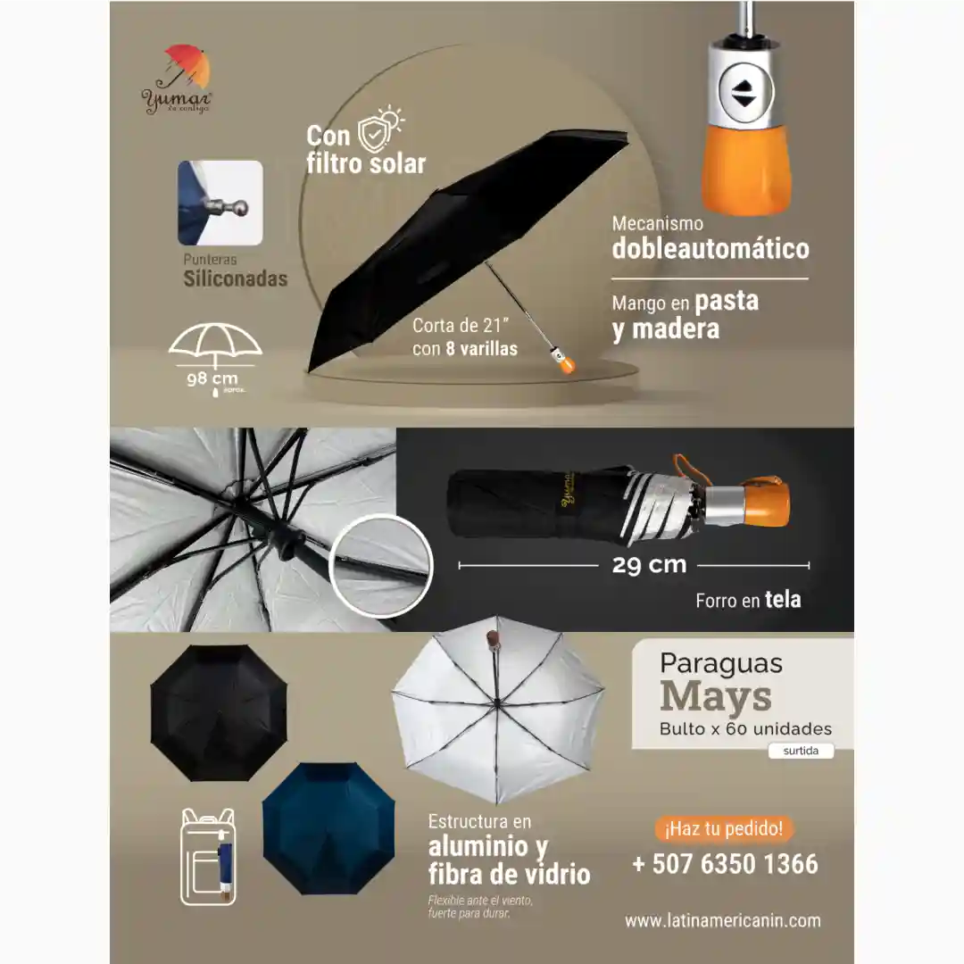 PARAGUAS-CORTO-DOBLE-AUTOMATICO-MAYS-01.webp PARAGUAS CORTO DOBLE AUTOMÁTICO MAYS - Imagen 1